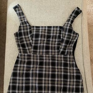 FOREVER 21 Black Plaid Romper